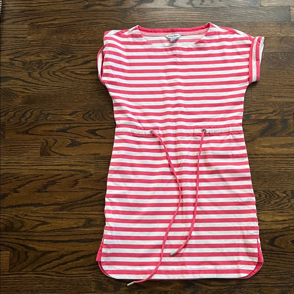 Coral /Orange and White Striped Dress Tommy Bahama